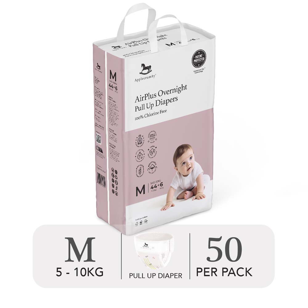 Bỉm ngựa Applecrumby Malaysia đêm mega quần M44+6 (5-10kg)