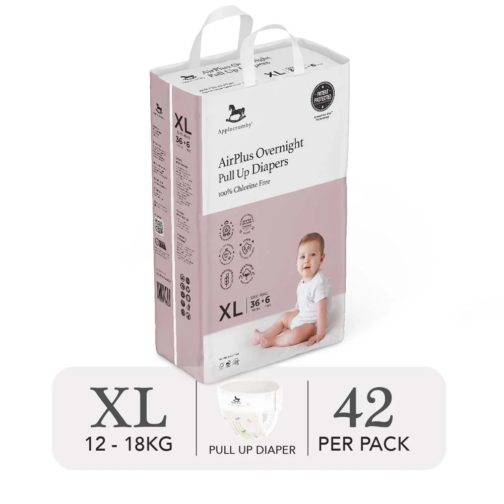Bỉm ngựa Applecrumby Malaysia đêm mega quần XL36+6 (12-18kg)