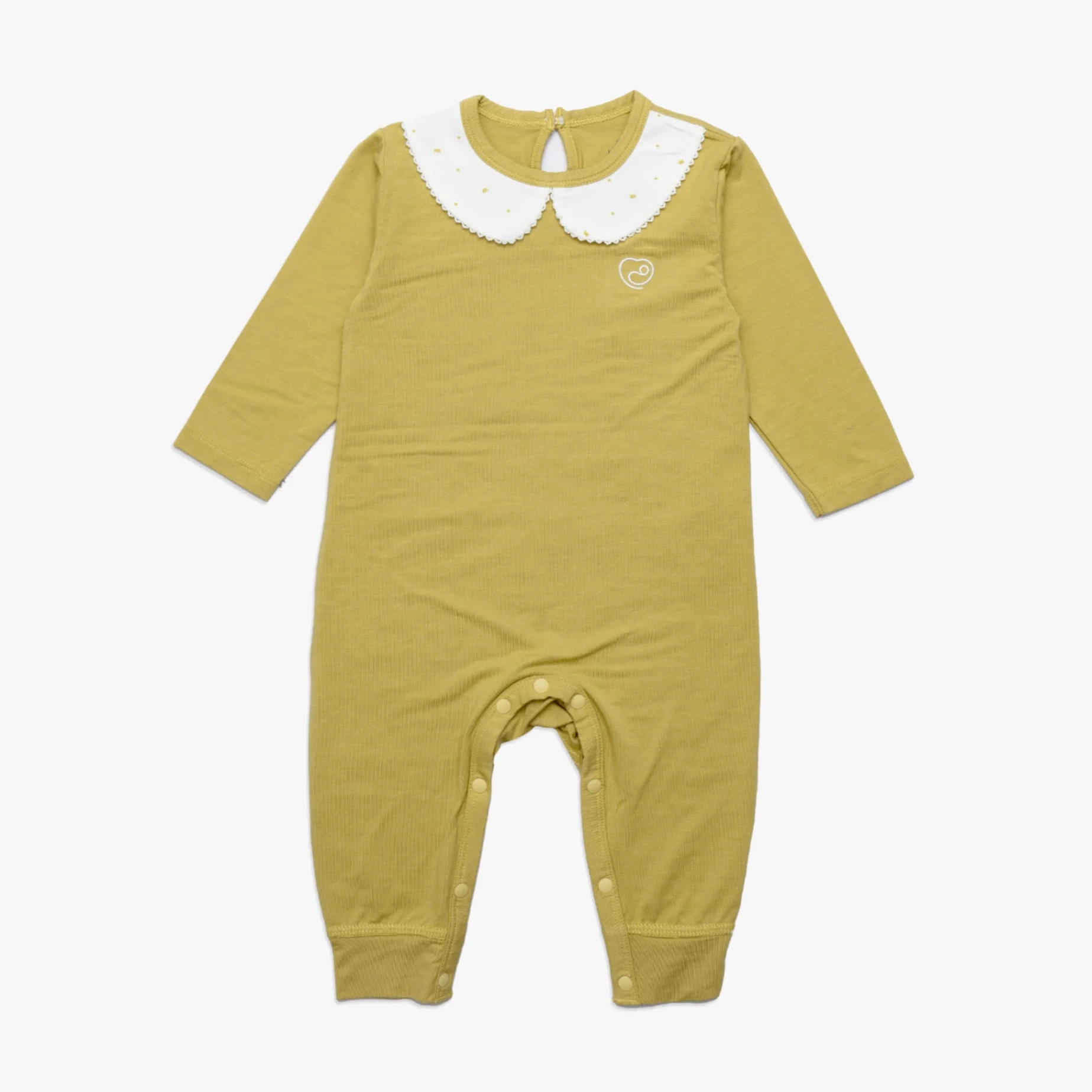 BBB211000.12MA07 Body dài tay cài sau Bambus Glory 9-12M - Vàng