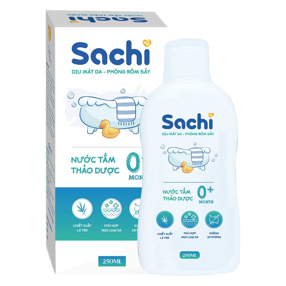 Nước tắm thảo dược Sachi Việt 250ml 0M+