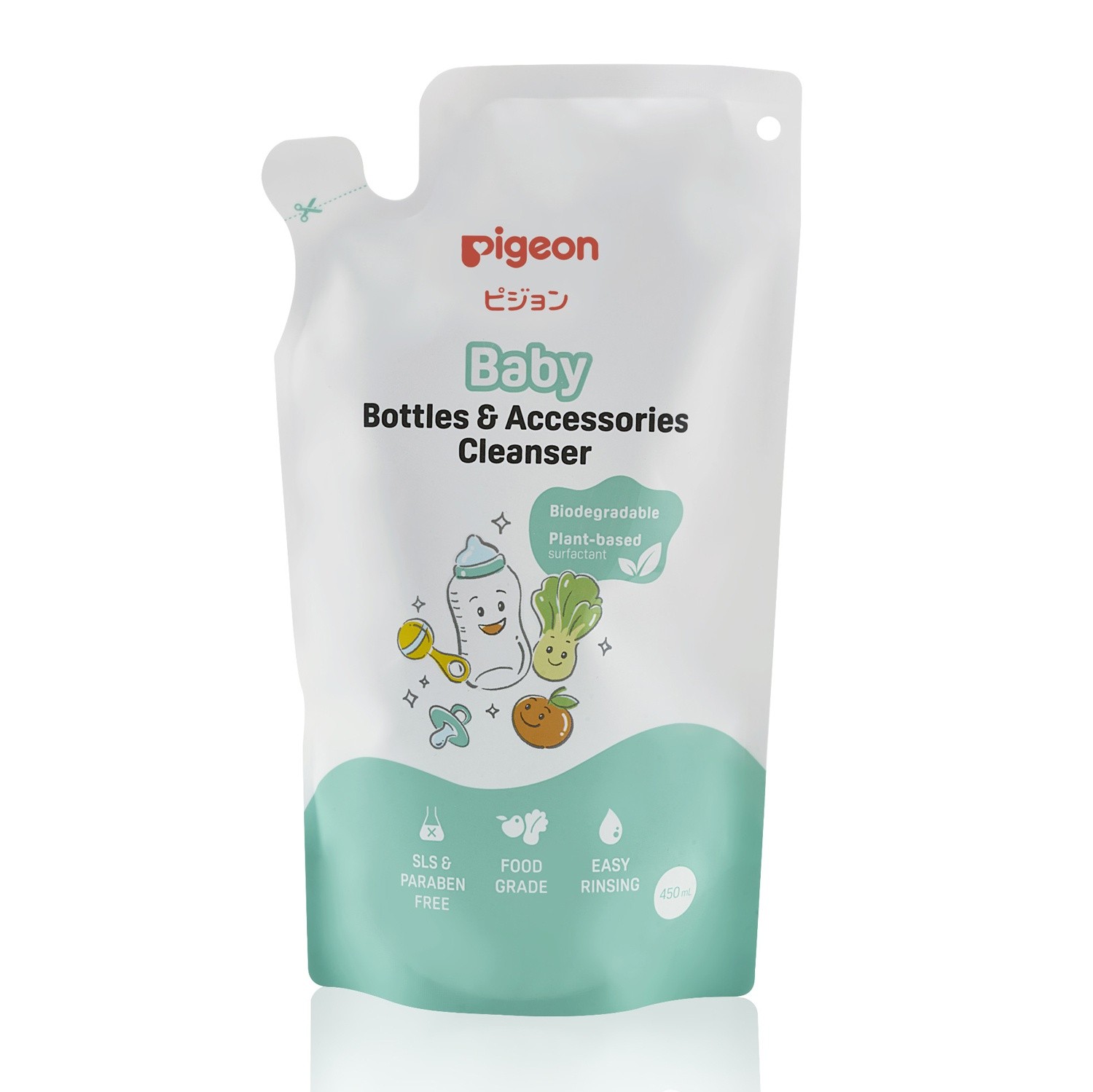 Nước rửa bình Pigeon Nhật túi 450 0M+ mẫu mới