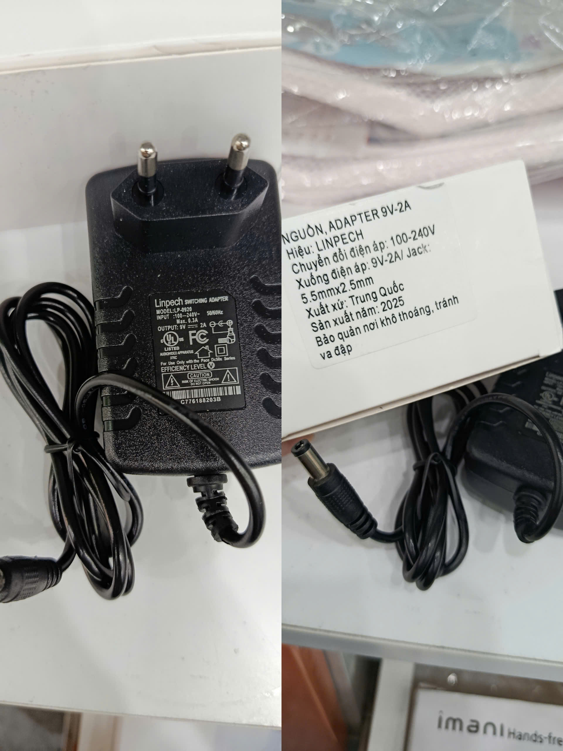 Nguồn thay thế máy hút sữa Medela Pump advanced/ Maxflow (9V-2A)
