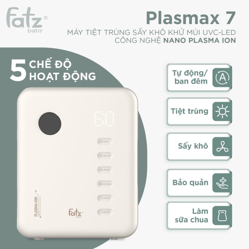 Máy tiệt trùng sấy khô khử mùi Fatzbaby UVC-LED Plasmax 7 FB4823FK