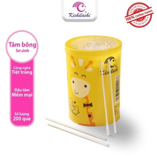 Tăm bông Kichi hộp hình hươu vàng 200 chiếc