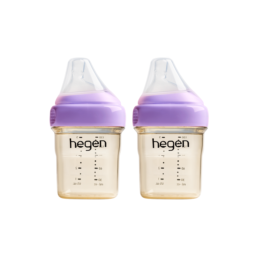 Bình sữa Hegen Singapo 150ml tím (núm số 1 1M+)