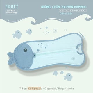 Hrnee-Nhộng chũn Dolphin bamboo xanh 3-6M