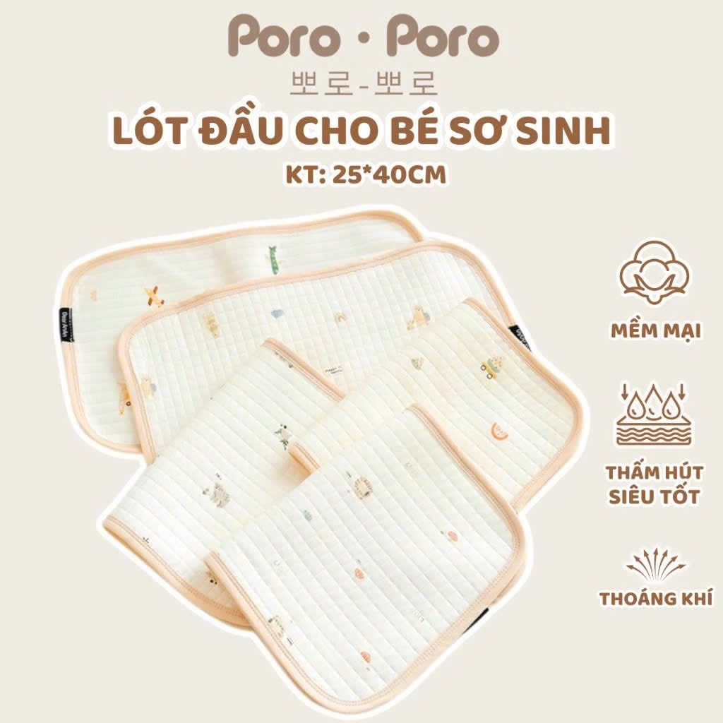 Gối sơ sinh chần bông B.chou Việt 25x40cm