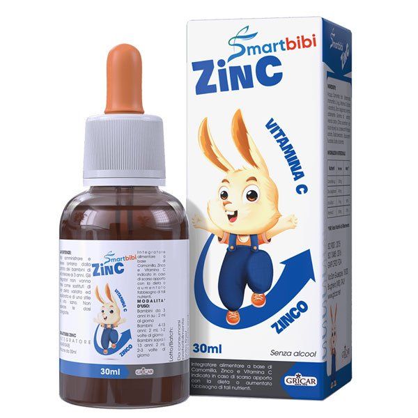 Siro kẽm, vitamin C Smartbibi ZinC Italy 30ml (0M+)