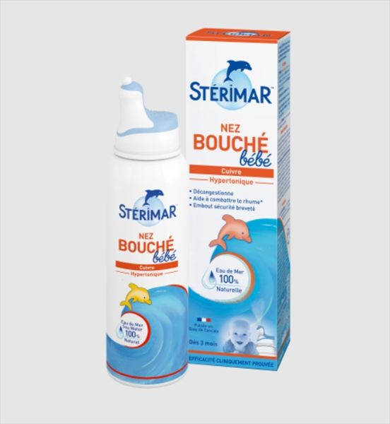 Xịt mũi Sterimar cam Pháp kháng viêm 100ml (3M+) (cá heo cam)